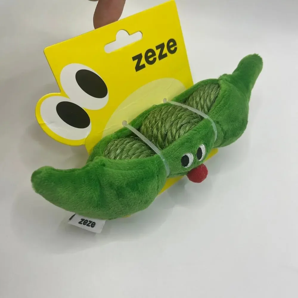 Pea Pod Sisal Interactive Cat Chew Toy for Claw Grinding